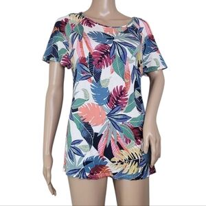Cable & Gauge Tropical Print Tee  Soft